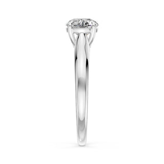 Bague Solitaire Opéra, solitaire diamant de laboratoire, or blanc 18 carats ou platine 950 — Maison Laveran Paris