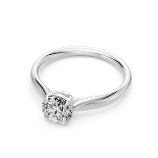 Bague Solitaire Opéra, solitaire diamant de laboratoire, or blanc 18 carats ou platine 950 — Maison Laveran Paris