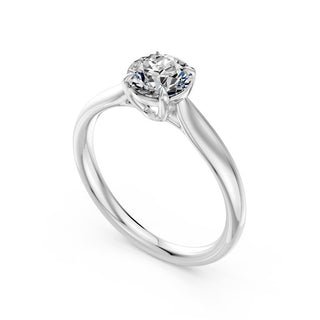 Bague Solitaire Opéra, solitaire diamant de laboratoire, or blanc 18 carats ou platine 950 — Maison Laveran Paris