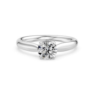 Bague Solitaire Opéra, solitaire diamant de laboratoire, or blanc 18 carats ou platine 950 — Maison Laveran Paris