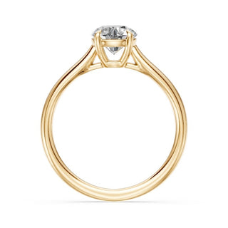 Bague Solitaire Opéra, solitaire diamant de laboratoire, or jaune 18 carats — Maison Laveran Paris