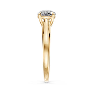 Bague Solitaire Opéra, solitaire diamant de laboratoire, or jaune 18 carats — Maison Laveran Paris