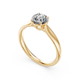 Bague Solitaire Opéra, solitaire diamant de laboratoire, or jaune 18 carats — Maison Laveran Paris