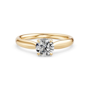 Bague Solitaire Opéra, solitaire diamant de laboratoire, or jaune 18 carats — Maison Laveran Paris