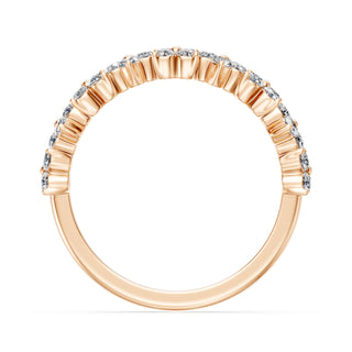 Demi-Alliance Diamants Bagatelle, diamants de laboratoire, or rose 18 carats — Maison Laveran Paris