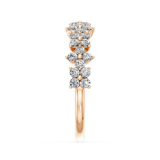 Demi-Alliance Diamants Bagatelle, diamants de laboratoire, or rose 18 carats — Maison Laveran Paris