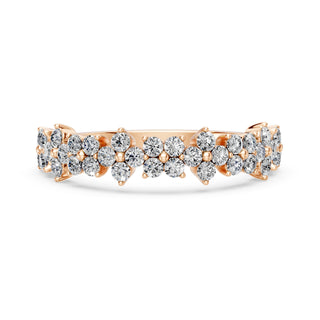Demi-Alliance Diamants Bagatelle, diamants de laboratoire, or rose 18 carats — Maison Laveran Paris