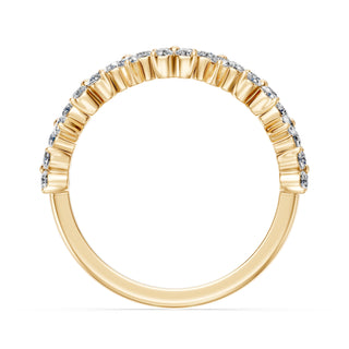 Demi-Alliance Diamants Bagatelle, diamants de laboratoire, or jaune 18 carats — Maison Laveran Paris