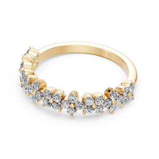 Demi-Alliance Diamants Bagatelle, diamants de laboratoire, or jaune 18 carats — Maison Laveran Paris