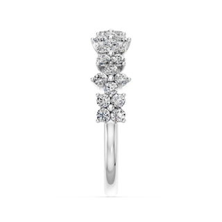 Demi-Alliance Diamants Bagatelle, diamants de laboratoire, or blanc 18 carats ou platine 950 — Maison Laveran Paris