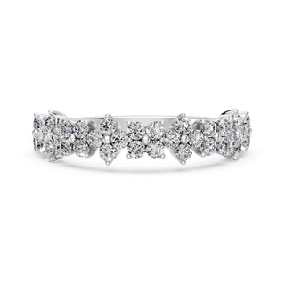 Demi-Alliance Diamants Bagatelle, diamants de laboratoire, or blanc 18 carats ou platine 950 — Maison Laveran Paris