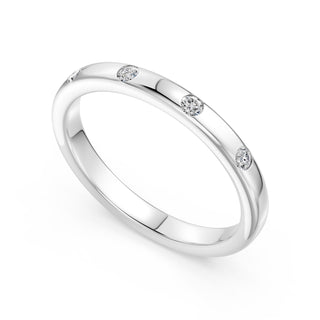 Alliance Diamants Monceau, diamants sertis clos, or blanc 18 carats ou platine 950 — Maison Laveran Paris