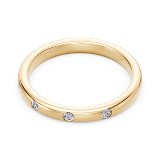 Alliance Diamants Monceau, diamants sertis clos, or jaune 18 carats — Maison Laveran Paris