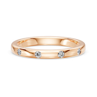Alliance Diamants Monceau, diamants sertis clos, or rose 18 carats — Maison Laveran Paris