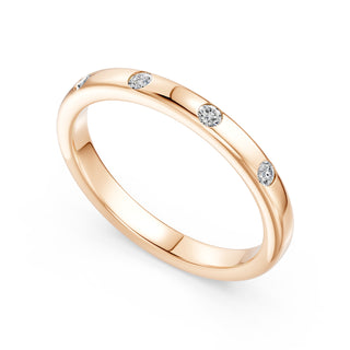 Alliance Diamants Monceau, diamants sertis clos, or rose 18 carats — Maison Laveran Paris