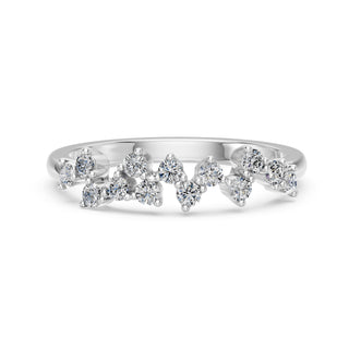 Demi-Alliance Diamants Tuileries, diamants de laboratoire, or blanc 18 carats ou platine 950 — Maison Laveran Paris
