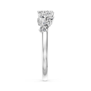 Demi-Alliance Diamants Tuileries, diamants de laboratoire, or blanc 18 carats ou platine 950 — Maison Laveran Paris