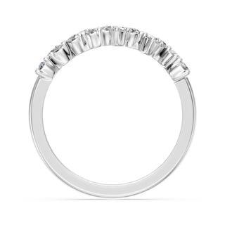 Demi-Alliance Diamants Tuileries, diamants de laboratoire, or blanc 18 carats ou platine 950 — Maison Laveran Paris