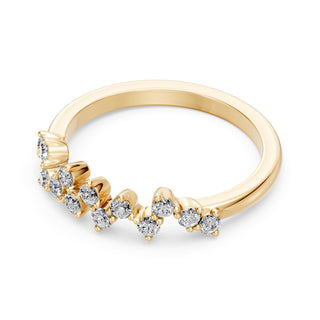 Demi-Alliance Diamants Tuileries, diamants de laboratoire, or jaune 18 carats — Maison Laveran Paris