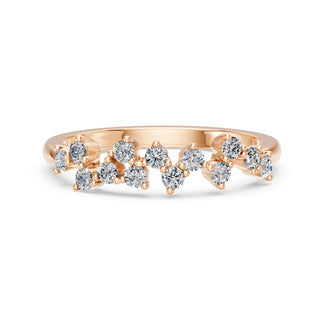 Demi-Alliance Diamants Tuileries, diamants de laboratoire, or rose 18 carats — Maison Laveran Paris