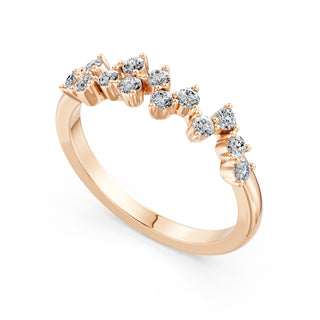 Demi-Alliance Diamants Tuileries, diamants de laboratoire, or rose 18 carats — Maison Laveran Paris