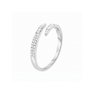 Bague Galliera, diamants de laboratoire, or blanc 18 carats ou platine 950 — Maison Laveran Paris