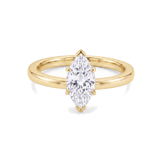 Bague Montaigne Diamant Marquise, diamant de laboratoire, or jaune 18 carats — Maison Laveran Paris