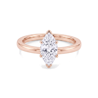 Bague Montaigne Diamant Marquise, diamant de laboratoire, or rose 18 carats — Maison Laveran Paris