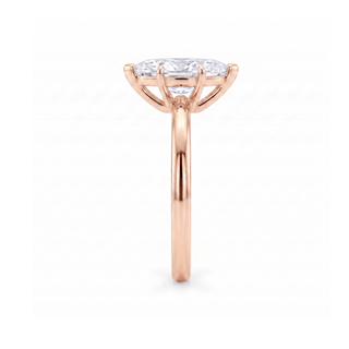 Bague Montaigne Diamant Marquise, diamant de laboratoire, or rose 18 carats — Maison Laveran Paris
