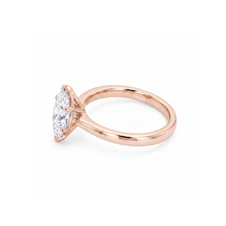 Bague Montaigne Diamant Marquise, diamant de laboratoire, or rose 18 carats — Maison Laveran Paris