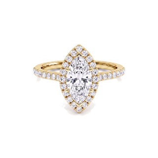 Bague Odéon Diamants Marquise, diamants de laboratoire, or jaune 18 carats — Maison Laveran Paris