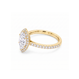 Bague Odéon Diamants Marquise, diamants de laboratoire, or jaune 18 carats — Maison Laveran Paris