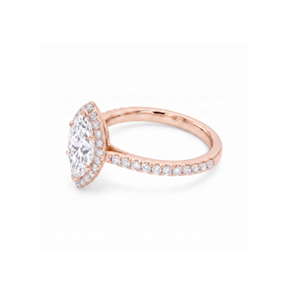Bague Odéon Diamants Marquise, diamants de laboratoire, or rose 18 carats — Maison Laveran Paris