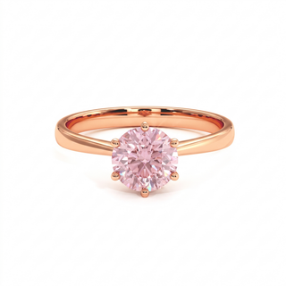 Bague Palais Royal, diamant rose de laboratoire, or rose 18 carats — Maison Laveran Paris