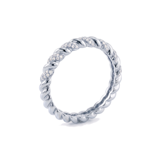 Bague Rodin Or Blanc - vue trois-quarts
