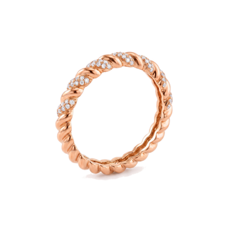 Bague Rodin Or Rose - vue trois-quarts