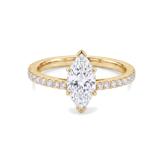 Bague Vendôme Diamants Marquise, diamant de laboratoire, or jaune 18 carats — Maison Laveran Paris