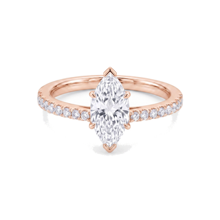 Bague Vendôme Diamants Marquise, diamant de laboratoire, or rose 18 carats — Maison Laveran Paris