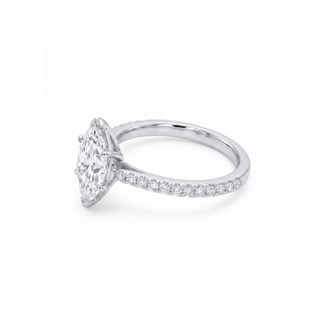 Bague Vendôme Diamants Marquise, diamant de laboratoire, or blanc 18 carats ou platine 950 — Maison Laveran Paris