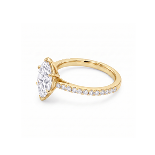 Bague Vendôme Diamants Marquise, diamant de laboratoire, or jaune 18 carats — Maison Laveran Paris