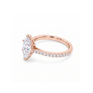 Bague Vendôme Diamants Marquise, diamant de laboratoire, or rose 18 carats — Maison Laveran Paris