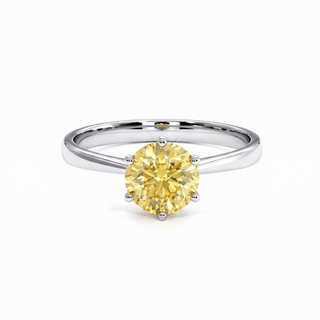 Palais Royal Ring, yellow lab-grown diamond, 18k white gold or 950 platinum — Maison Laveran Paris