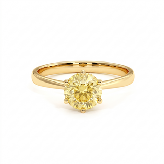 Palais Royal Ring, yellow lab-grown diamond, 18k yellow gold — Maison Laveran Paris