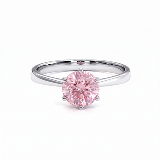 Palais Royal Ring, pink lab-grown diamond, 18k white gold or 950 platinum — Maison Laveran Paris