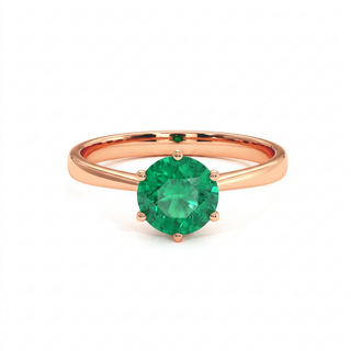 Palais-Royal-Ring, synthetischer Smaragd (synthetischer Stein), 18 Karat Roségold — Maison Laveran Paris