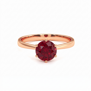 Palais-Royal-Ring, synthetischer Rubin (synthetischer Stein), 18 Karat Roségold — Maison Laveran Paris